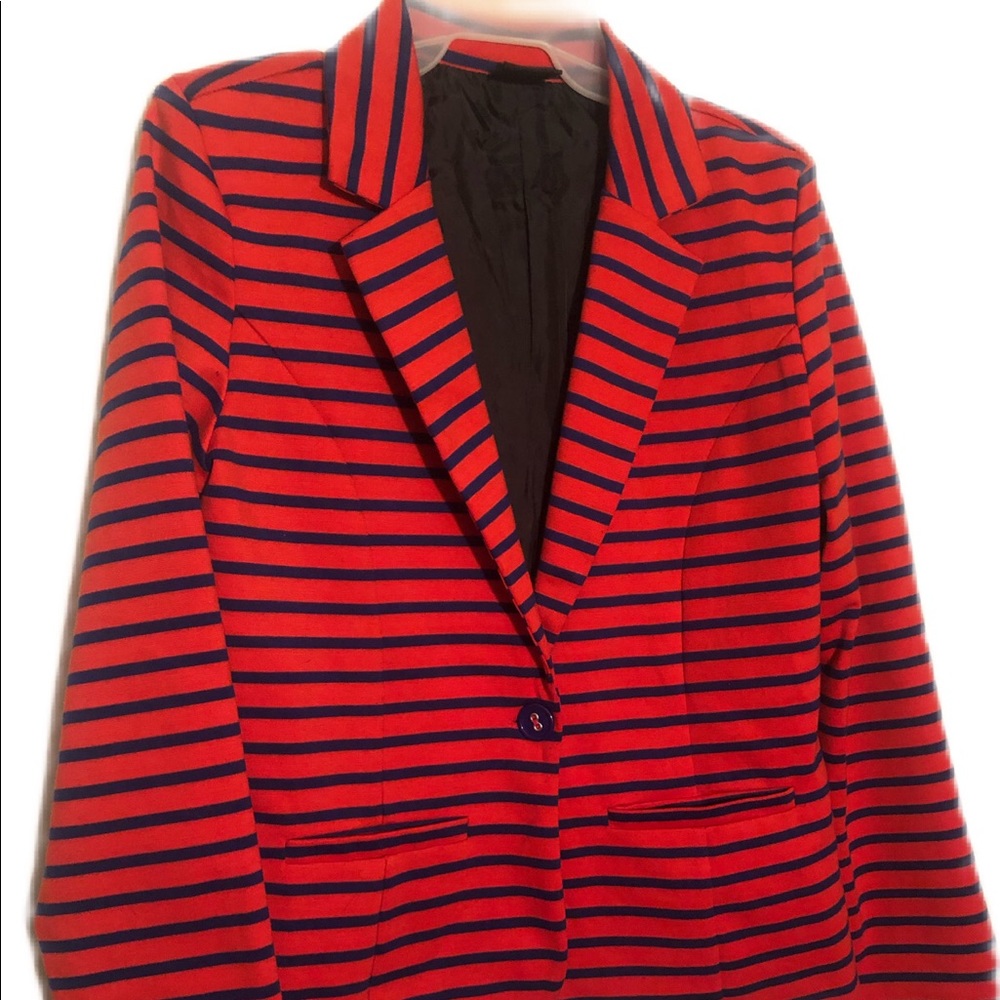 Bobeau women size L multicolored long sleeve blazer!